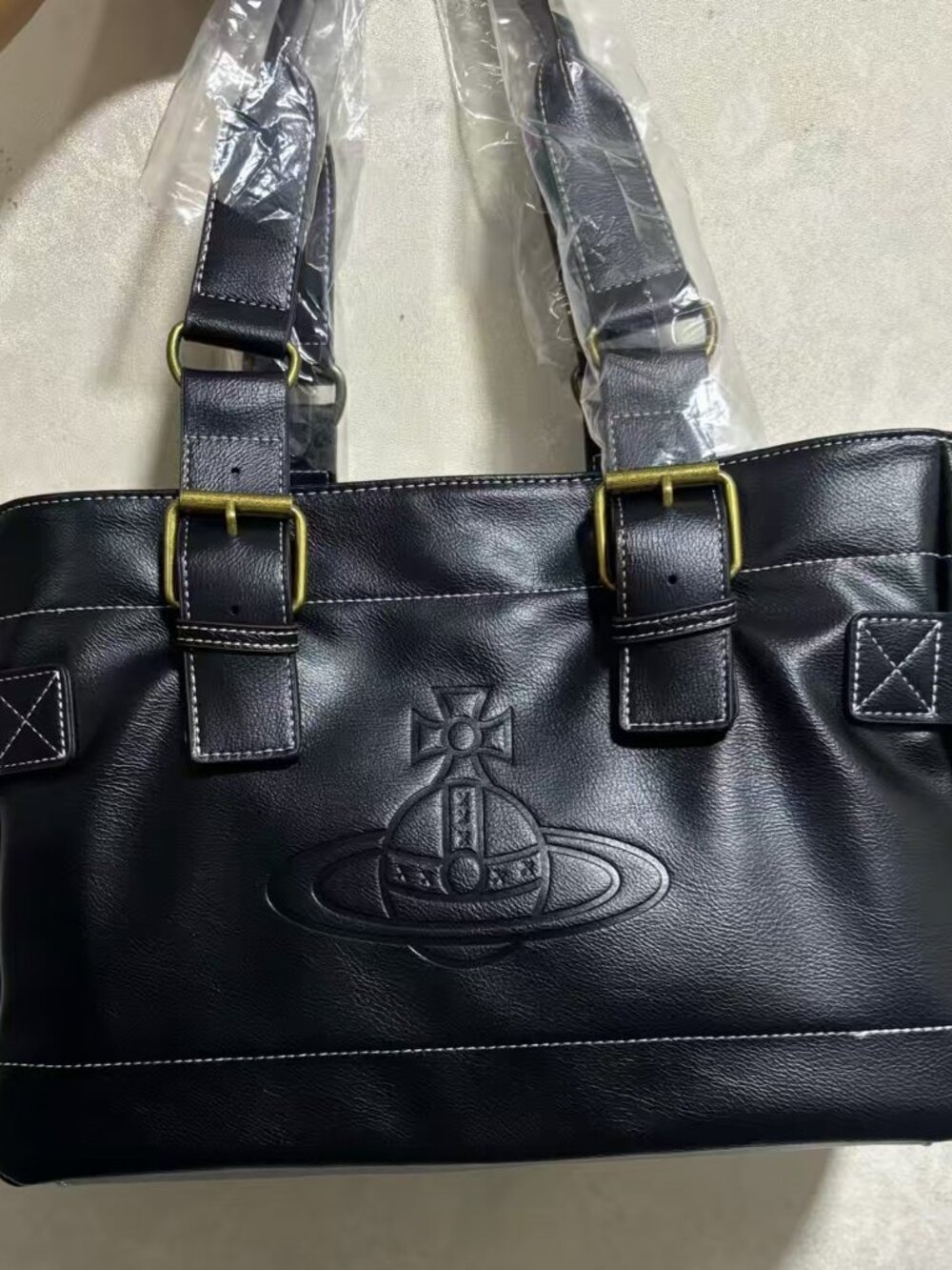Vivienne Westwood leather orb top‑handle bag